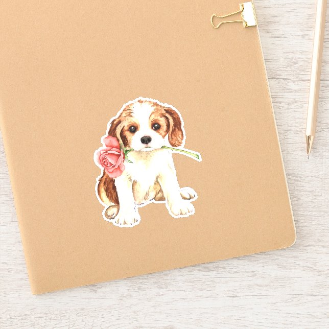 Adesivo Namorados Cavalier King Charles Spaniel Vinyl (Notebook)