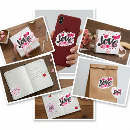 Adesivo Namorados de arte de rabisco