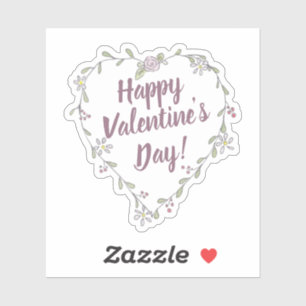 Adesivo Namorados Floral com Tinta e Aquarela