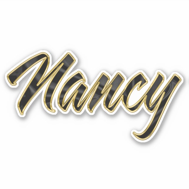 Adesivo Nancy black gold Lettering Aufkleber Sticker (Frente)