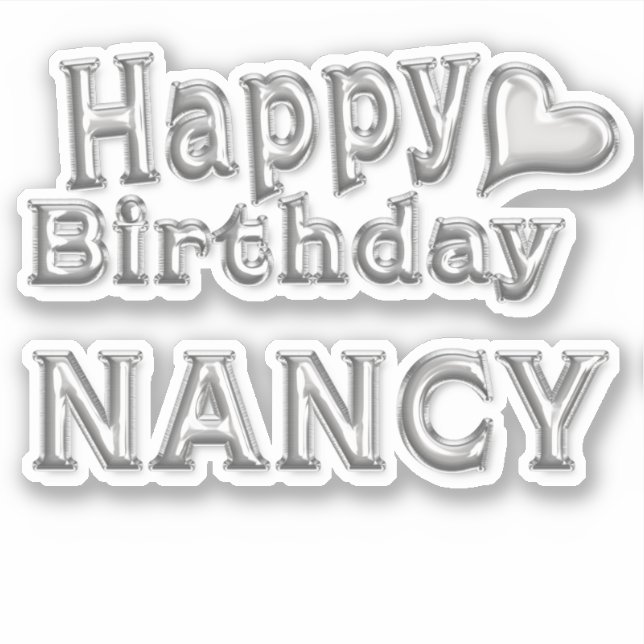 Adesivo Nancy Happy Birthday silver Aufkleber Sticker (Frente)