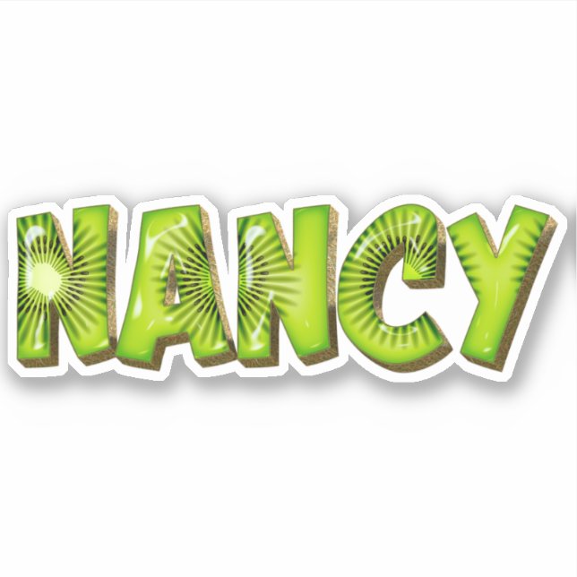 Adesivo Nancy Name Kiwi Design Aufkleber Sticker (Frente)