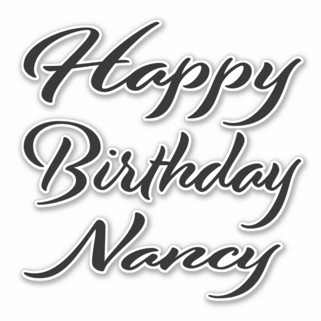 Adesivo Nancy Name Vorname black Sticker Geburtstag (Frente)