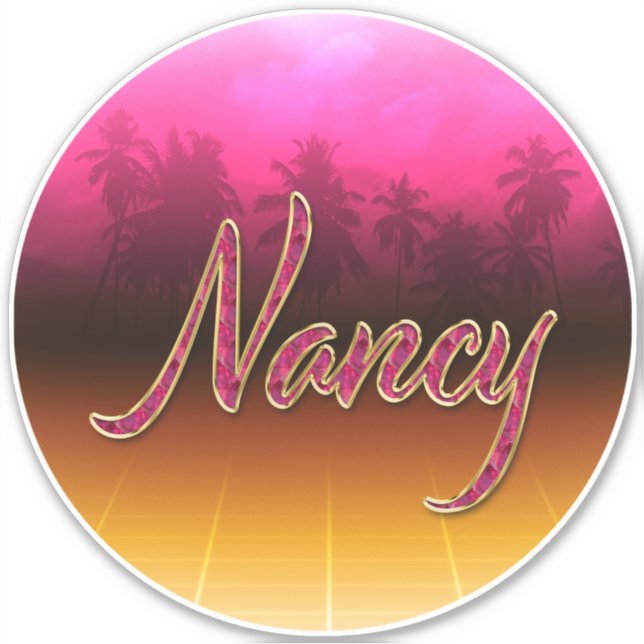 Adesivo Nancy Vorname Name golden pink Aufkleber Sticker (Frente)