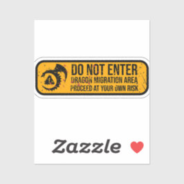 Adesivo Não Digite: Sinal de Migração do Dragão em Tempo d