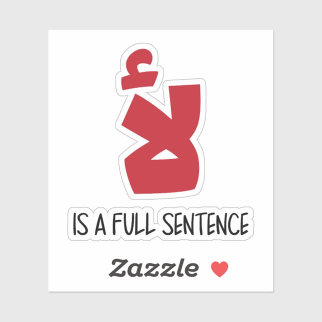 Adesivo Não é uma sentença de Cheio em árabe engraçado (Folha)