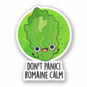 Adesivo Não entre em pânico com Romaine Calm Cute Veggie