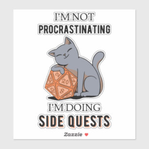 Adesivo Não Estou Procrastinando Estou Fazendo Missões Par