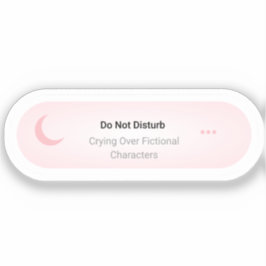 Adesivo Não Incomodar - Chorando sobre caracteres fictício