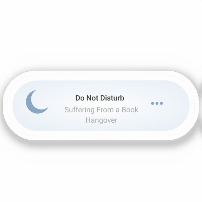 Adesivo Não Incomodar - Sofrendo De Um Piso De Livro (Frente)