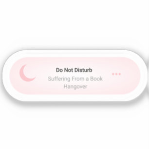 Adesivo Não Incomodar - Sofrendo De Um Piso De Livro
