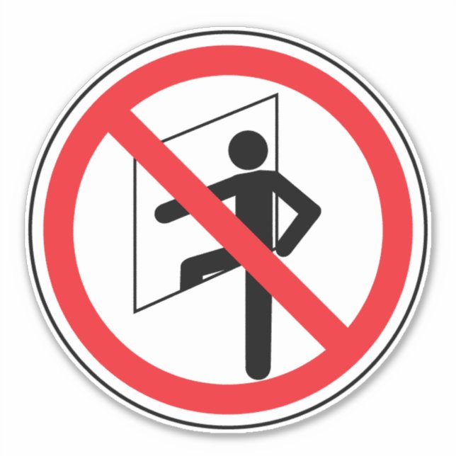 Adesivo Não Introduza o Rótulo de Espaço Limitado (Frente)