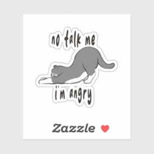 Adesivo não me fale, meme, gato, gatinho, gato triste, zan