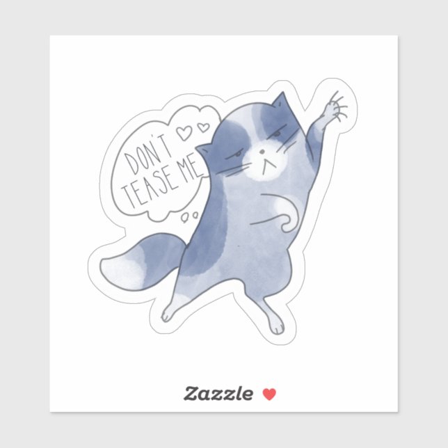 Adesivo Não me tranquilize Gatinho (Folha)