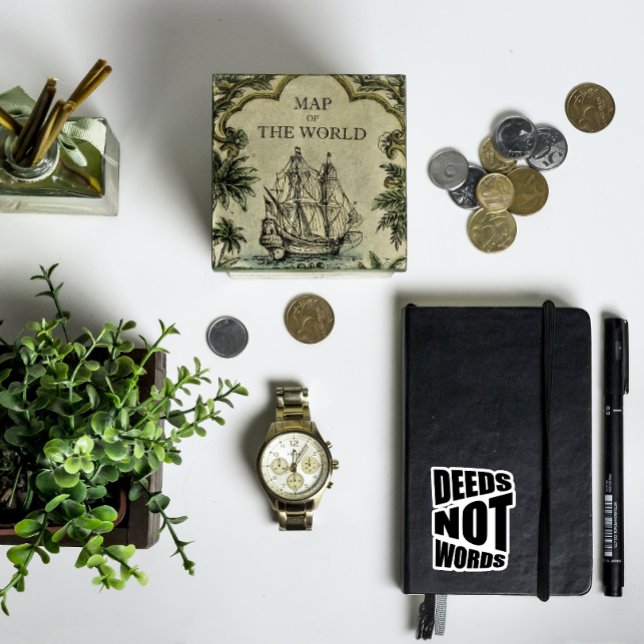 Adesivo Não se fala em branco inspirador preto (Criador carregado)