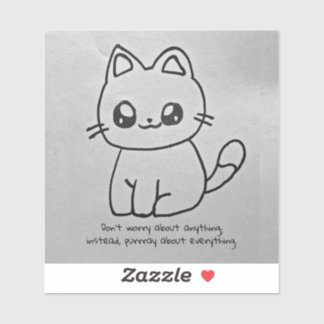 Adesivo Não se preocupe com o Gatinho