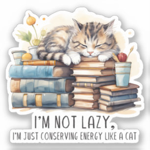 Adesivo Não sou Gato Preguiçoso