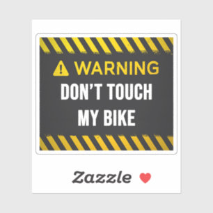 Adesivo Não toques na minha bicicleta