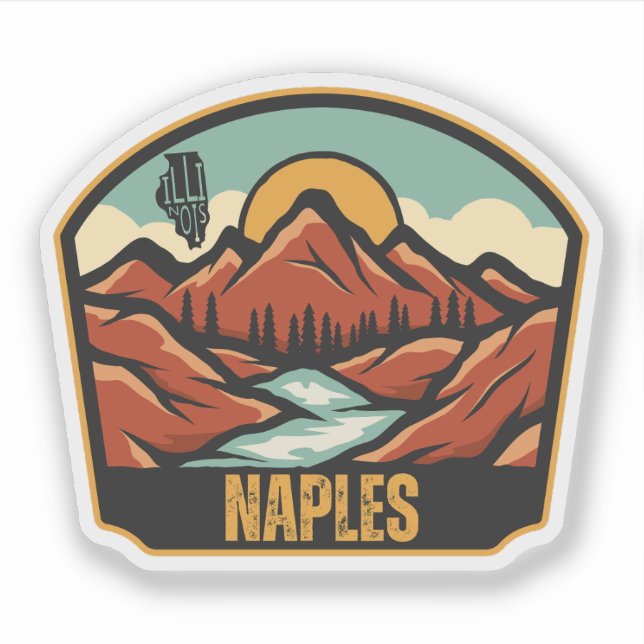 Adesivo Nápoles, Illinois  (Frente)