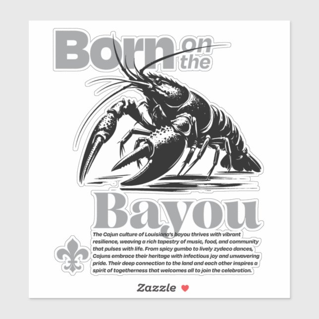 Adesivo Nascer clássico no Bayou Cajun Vibes (Folha)