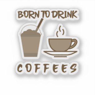 Adesivo nascer de beber café hidrelétrico