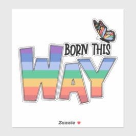 Adesivo Nascer Desta Forma Arco-Íris