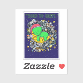 Adesivo nascer para órbita alienígena dormindo