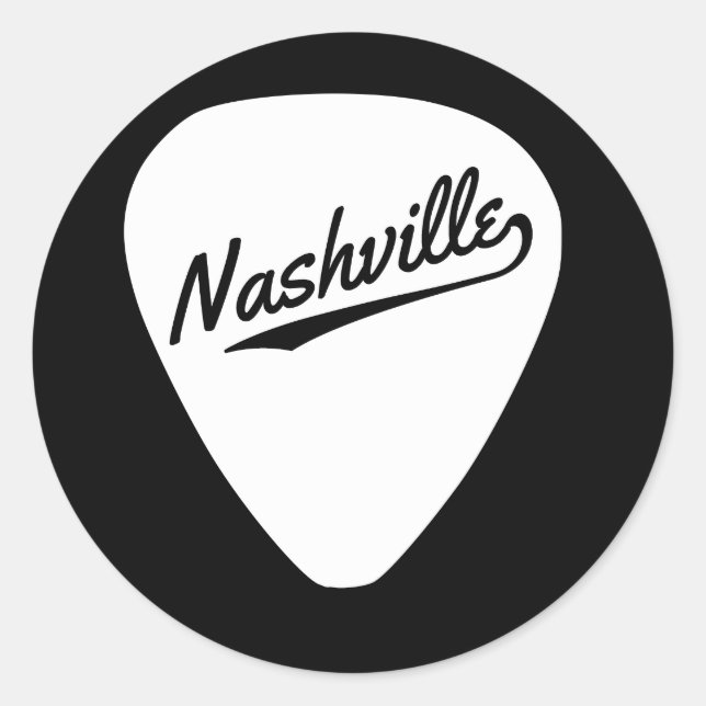 Adesivo Nashville Guitar Pick (Frente)