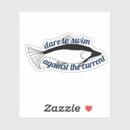 Adesivo Natação Atrevida Contra Peixes Motivadores Atuais