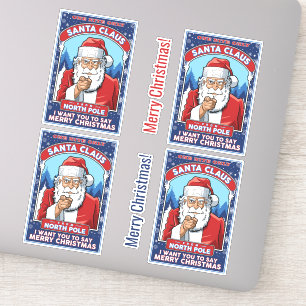 Adesivo Natais vintages Papais noeis dizem Feliz Natal