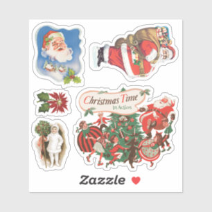Adesivo Natal Antigo, Variedade de Papai Noel