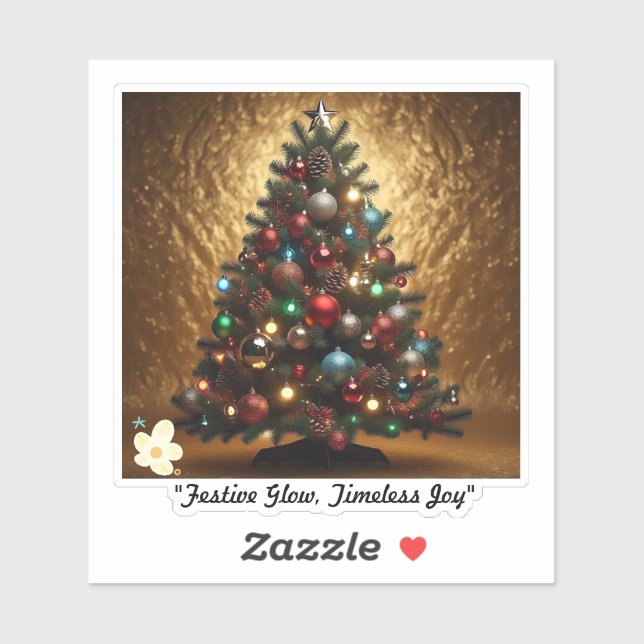 Adesivo "Natal brilha" (Folha)