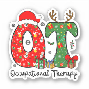 Adesivo Natal da Terapia Ocupacional, Natal OTA