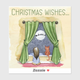 Adesivo Natal Deseja Uma Criança Bonita E Gatinhos De Nata