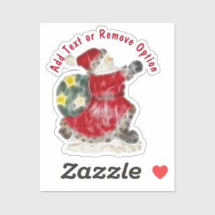 Adesivo Natal do Papai Noel e Saco de Brinquedos