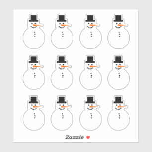 Adesivo Natal do Snowman (à direita) Feriado de inverno