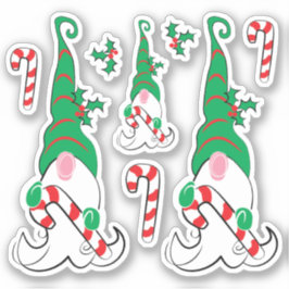 Adesivo Natal Elfo Gnomo Feriado