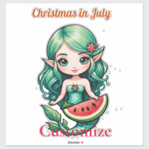 Adesivo Natal em julho Elf Mermaid Thunder_Cove