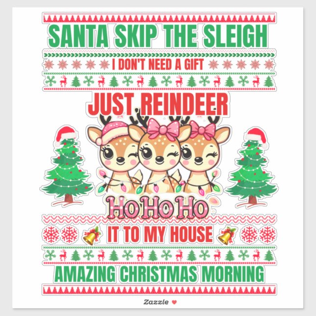 Adesivo Natal Feliz Natal Para Rebeldes-Presentes (Folha)