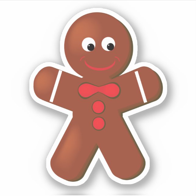 Adesivo Natal Gingerbird Boy Cookie Vinyl (Frente)