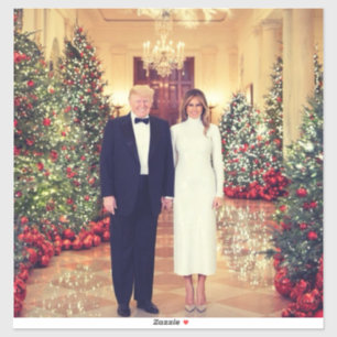Adesivo Natal na Casa Branca Presidente Donald Trump