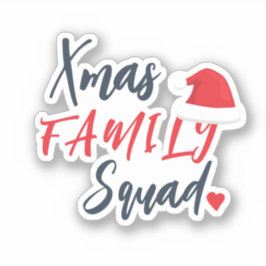 Adesivo Natal - Natal - Esquadrão da família Santa hat