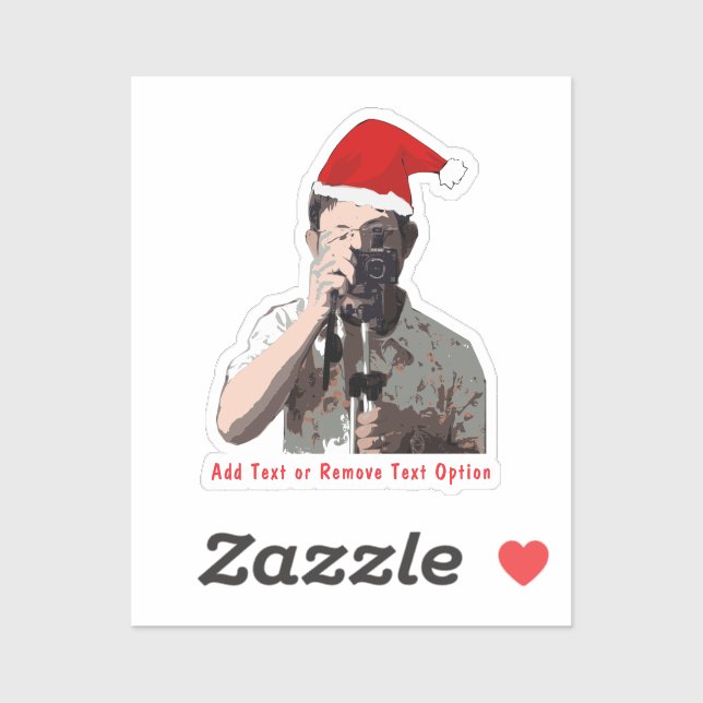 Adesivo Natal para Fotógrafo de Férias (Folha)