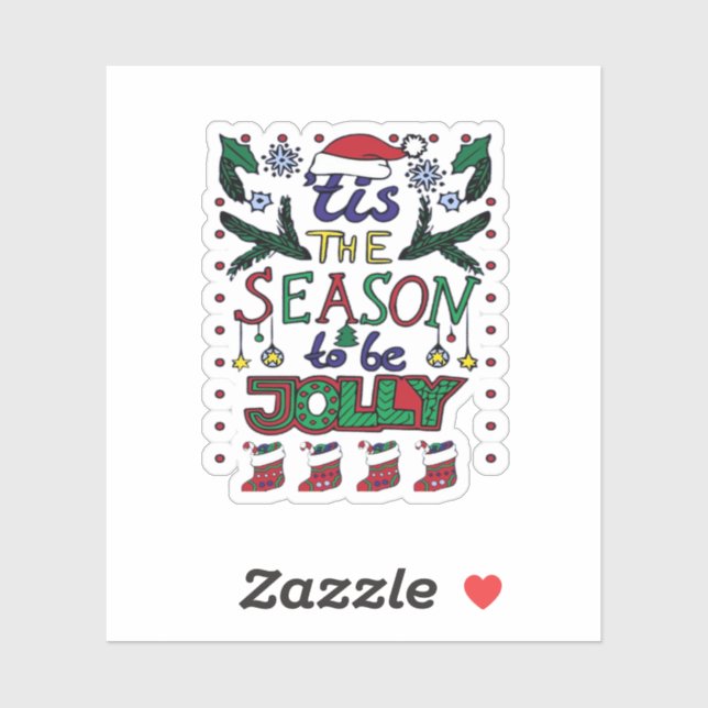 Adesivo Natal Tis A Época (Folha)