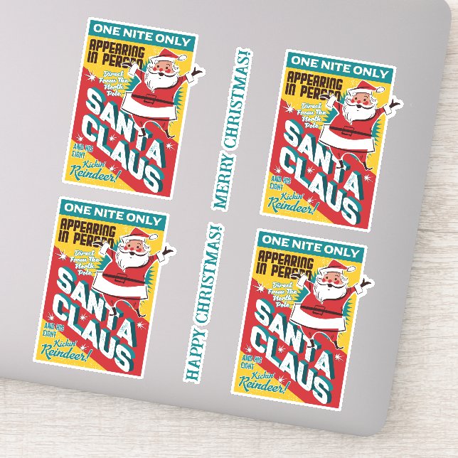Adesivo Natal Uma Noite Só Papai Noel em Pessoa (Detalhe)