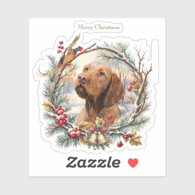 Adesivo Natal Vizsla  (Folha)