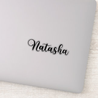 Adesivo Natasha Name - Caligrafia manuscrita
