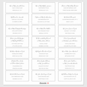 Adesivo Natasha Simple Black White Address Labels