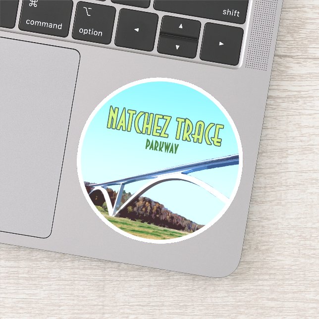 Adesivo Natchez Trace Parkway Tennessee Mississippi (Detalhe)