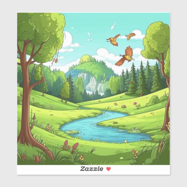 Adesivo Natureza 15. (Folha)